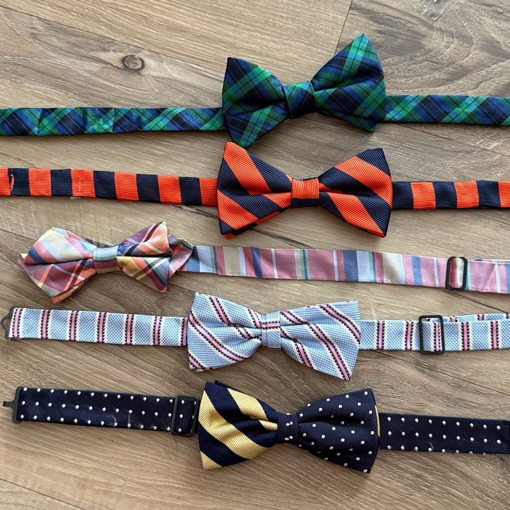Brooks Brothers et al Kids Bow Tie Set - Green, Orange, Blue, Pink, Red